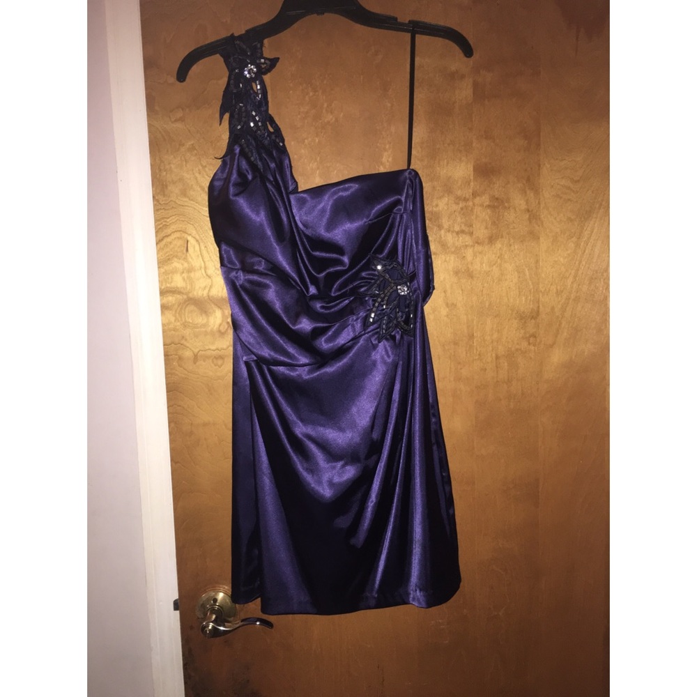 Short navy blue/purple homecoming dress